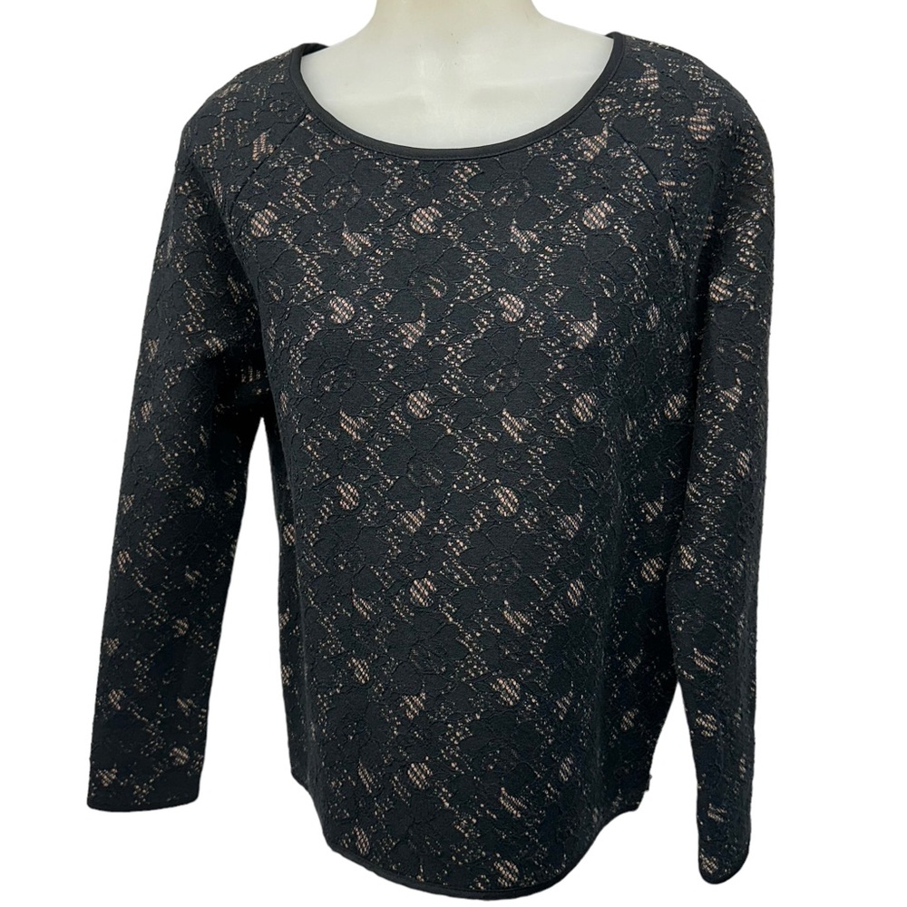 Vintage MAISON SCOTCH No. 10 Sz XS P Black Pink Floral Raglan Long Sleev…